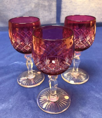 Cranberry Wine Glasses